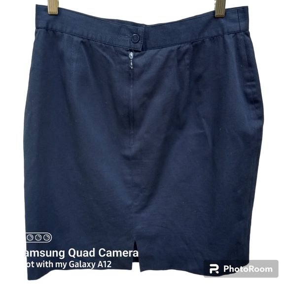 Louis Feraud 80's Dark Navy Skirt 12 - Picture 2 of 3